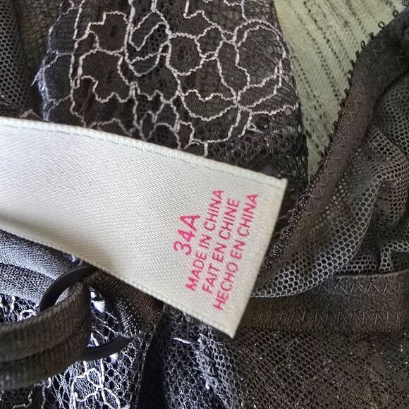 Victoria's Secret Vintage Lace Trim Corset In Gray And Lavender - Picture 6 of 7